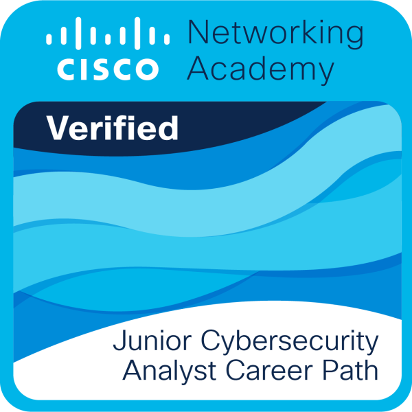 Badge Cisco Junior Cybersecurity Analyst